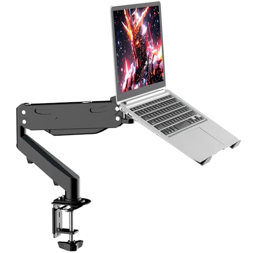 Pholiten 2 in 1 Laptop Desk Mount with Gas Spring Arm