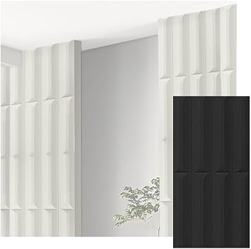 Wall Panels, PU Wall Panels for Interior Wall Decor, Separation Entrance Decor, Lightweight Wall Brick Block for Mall Hotel(Black,0.6x1.2m/23.6x47.2in/1pcs)
