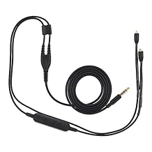 MMCX استبدال كابل سماعة، TPE سماعة تمديد كابل مع 3.5 mm التوصيل ل se215 se425 se535 se846 ue900Black مع هيئة التصنيع العسكري