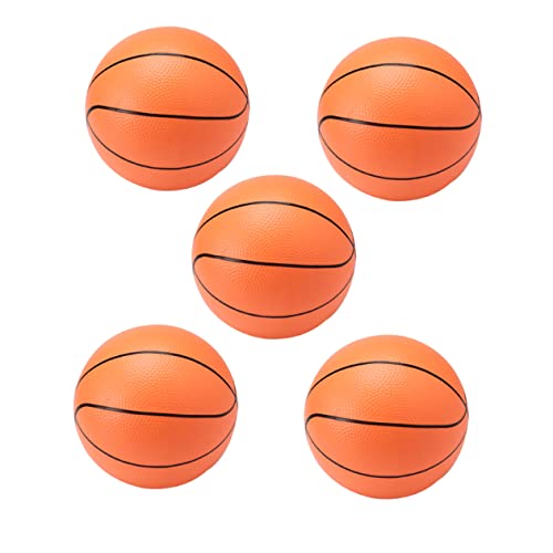 SUPVOX 5Pcs Inflatable Beach Balls Thickened Basketball for Easy to Deflate for Pool Beach Backyard Fun Portable and Lightweight Great for Family Games