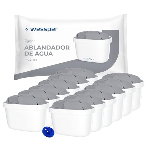 Wessper Cartuchos Filtrantes Para Jarra Para Agua Dura 12 Piezas Reemplazo Para Dafi Unimax Aquaphor A5 Brita Maxtra Philips Awp212 10 Sistema De Filtración De Agua Para Reducir La Cal