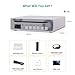 SMSL VMV PL100 Hi-res Audio CD Players, CS43131 Chip Headphone Amplifier RCA/Optical/Coaxial Raw Digital/3.5mm Headphone Output Desktop CD Transport with Remote Control, Silver