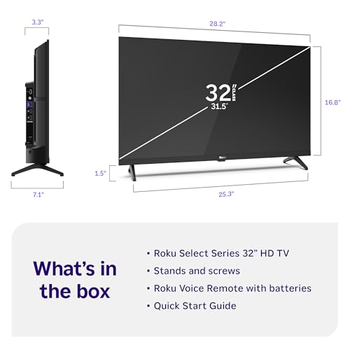 Roku Smart TV – 32-Inch Select Series, 720p HD TV – Roku TV with Voice Remote – Flat Screen LED Television with Wi-Fi for Streaming Live Local News, Sports, Family Entertainment by Roku - Image 7