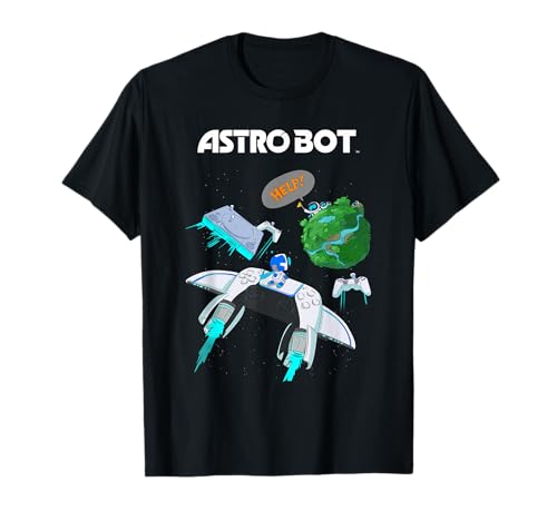 Astro Bot Controller and Console Rescue Mission Video Game T-Shirt