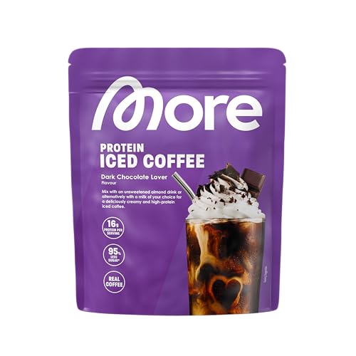 MORE Protein Iced Coffee, 650g, Dark Chocolate Lover, Eiskaffee mit wertvollen Proteinen, wenig Zucker und Fett - made in Germany