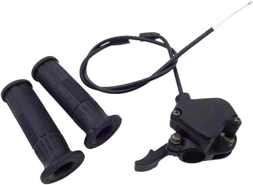 Non-Slip Handlebar Grip Covers 7/8" 22mm Hand Grips + Thumb Throttle Control Housing + Gas Cable for 50cc 70cc 90cc 110cc 125cc ATV Quad