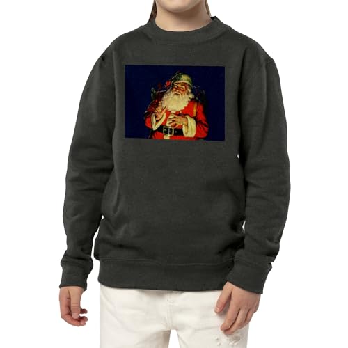 Sweatshirt enfant Père Noël vintage doux et chaud sans irritation - 3