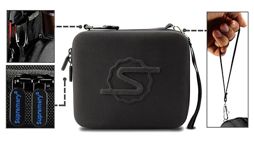 Supremery Etui kompatybilne z Storz & Bickel Crafty & Crafty+ Vaporizer Case akcesoria pokrowiec ochronny - duży, czarny i niebieski #