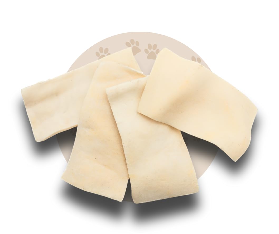 Warnick's Hundesnack Kauchips aus Büffelhaut - 5 kg (5 x 1 kg) | Kauchips aus Büffelhaut ca. 12-15 cm - Hart & fettarm - Zur Zahnpflege - Für kleine bis große Hunde, ohne Zusätze