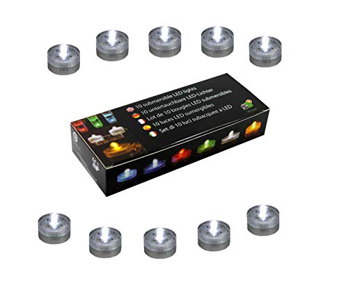 PK Green 10 Lumières Etanches Submersibles avec LED Blanc