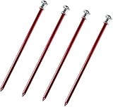 4 Stück Baldachin-Heringe, Zelt-Schneenadel und Aluminiumnagel, schwere Nägel, Camp-Sandfarbe für Gartenzubehör, Befestigungsstange, Erdspieß, ultraleicht, geschliffenes Metall, für den Außenbereic