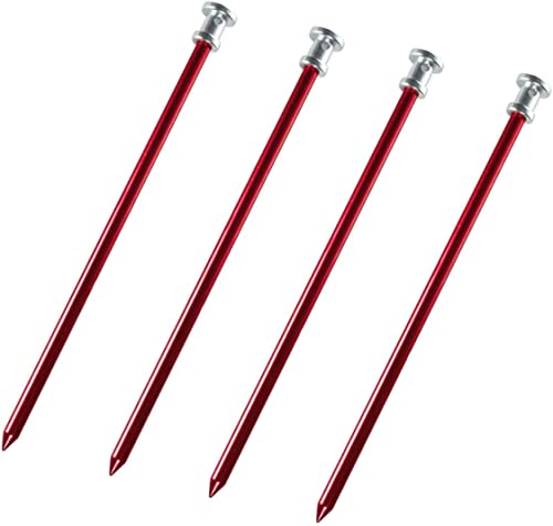 4 Stück Baldachin-Heringe, Zelt-Schneenadel und Aluminiumnagel, schwere Nägel, Camp-Sandfarbe für Gartenzubehör, Befestigungsstange, Erdspieß, ultraleicht, geschliffenes Metall, für den Außenbereic