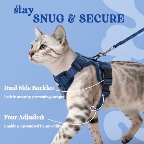 Image of rabbitgoo Cat Harness and Leash Set, Escape Proof Vest, Cosmic Ace