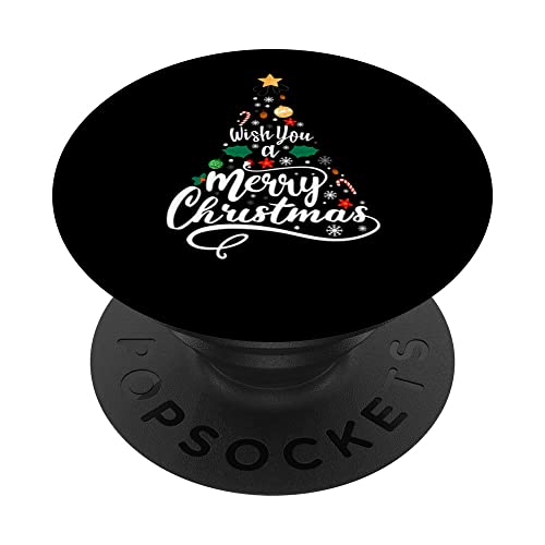 Merry Christmas Lights Shirt Wish You A Merry Christmas Tree Popsockets Swappable Popgrip #TOP20