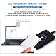 Zunate Kartenlesegerät, RFID Kartenleser Smart IC USB Kontaktlos Card Reader aus Acrylplatte, unterstützt 13,56 MHz,am meisten benutzt für RFID-Radiofrequenz-Identifikationssystem und -Projekt