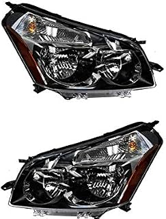 Marketplace Auto Parts Headlight Assembly Set 2 Piece - Compatible with 2009-2010 Pontiac Vibe