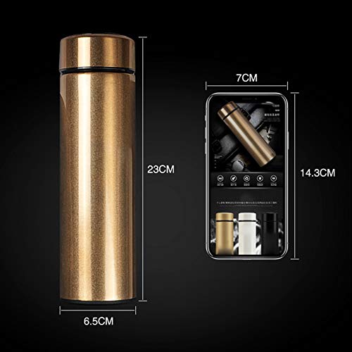 Locckmy Water Bottle With Led Temperature Display,Double Walled Vacuum Insulated Water Bottle,Stainless Steel Sports Automotivetravel Mug,Bpa-Free Leak Proof Keep Cold And Keep Warm 12H #TOP3