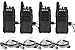 Retevis RT22 Walkie Talkie con Auriculares, Radios de Comunicacion Mini, VOX Manos Libre, Transmisión de Voz Local, Portatil de Comunicacion para Oficina, Hogar, Restaurante(4 Paquetes)