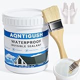10.5OZ(300g) AQNTIGUSH Transparent Waterproof Sealant Coating Invisible Waterproof Agent, Waterproofing Adhesive for Roofs, Walls, Bathroom, Wood, Indoor & Outdoor Water Proof Clear Paint Sealer