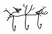 Creative Co-Op Metal Twig and Bird Wall Hooks, Rust