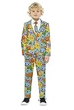Opposuits Boys Pokémon Suit - Pikachu Outfit - Including Blazer, Pants and Tie - Multicolor