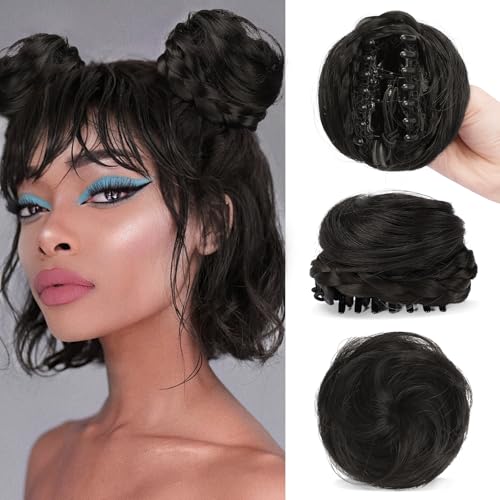 SOFEIYAN 2PCS Mini Claw Clip in Hair Bun Braid Messy