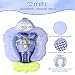 Mambobaby Non-Inflatable Baby Pool Float with Tail and Canopy UPF 50+ Sun Protection No Flip Over Infant Swim Float Skin-Friendly Mambo Float Swim Trainer Solid Baby Swimming Ring