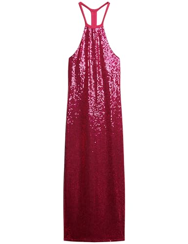 Robe mi longue à sequins et dos nageur femme Superdry - vue 3