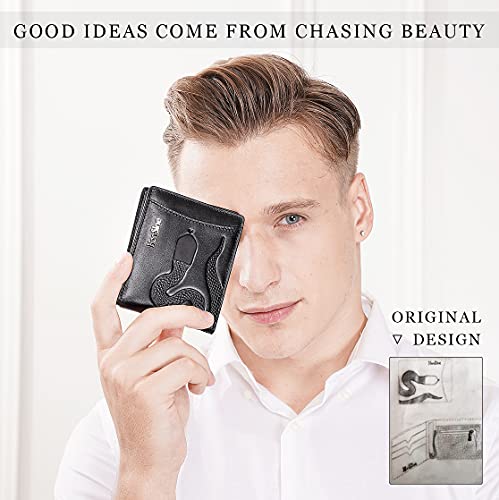 Honsine Snake Bifold Wallet With Rfid | Full Grain Mens Leather Wallet | Snake Wallet #TOP1