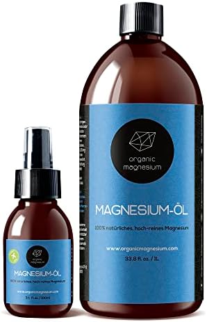 Organic Magnesium Zechstein Oil Spray - 1000ml + 100ml | 100% Natural Ultra Pure Magnesium Oil from Organic Magnesium | Perfect for Sports & Muscle Relaxation | Liquid Oil Concentrate