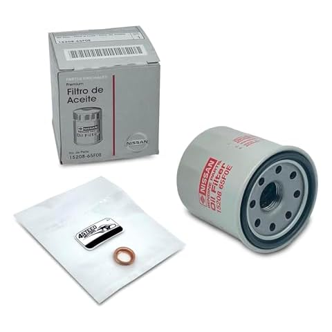 Pack of NEW Genuine OEM Engine Oil Filter 15208-65F0E + Drain Plug 4STEED MOTORS 11026-JA00A Fit For Nissan/Infiniti 1520865F0E 11026JA00A Cover