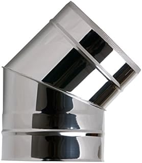 SHIELDMASTER 5" (125mm) 45 Degree Elbow Twin Wall Insulated Flue Pipe Inc Loc.