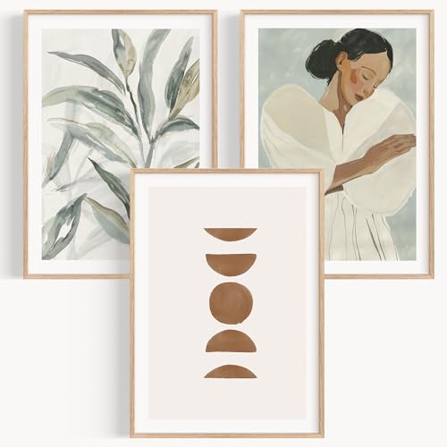 OHBIMBA® Set De 3 Laminas Decorativas Pared Abstractas Para Cuadr...