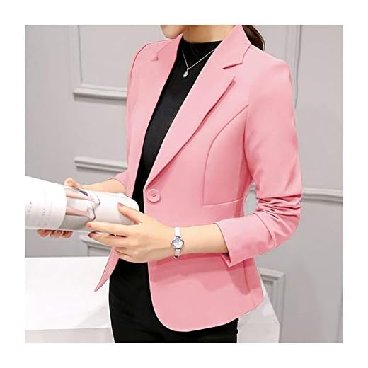 ASVNDD Svart kvinnor kavaj formell kavaj dam kontorsarbete kostym väskor jackor kappa tunn svart dam kavaj dam jackor (färg: Rosa, storlek: medium)