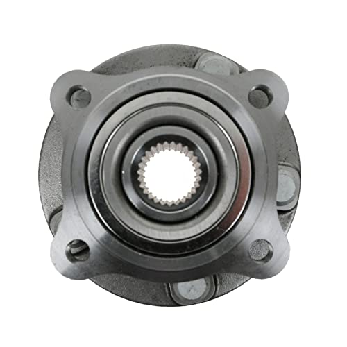 Image of TRQ Front Wheel Bearing and Hub Assembly Set 2 Piece Compatible with 91-96 Dodge Stealth RT Turbo 91-99 Mitsubishi 3000GT VR-4 95-96 3000GT Spyder VR-4 03-06 Lancer Evolution 2006 Lancer Evolution SE