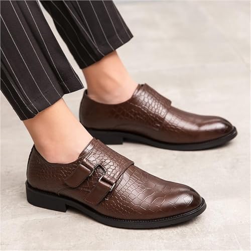 Comfortable Leather Loafers for Men Hasp Slip On Casual Business Dress Shoes Formal Oxfords2