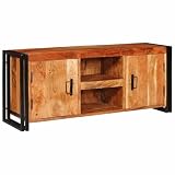 SKTQYQO Mobile TV Marrone 120 x 33 x 50 cm in Legno Massello di Acacia
