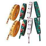 Lacets de noël - taille unique, compacts, pratiques et faciles à utiliser, adaptés pour une paire de chaussures, lacets de noël