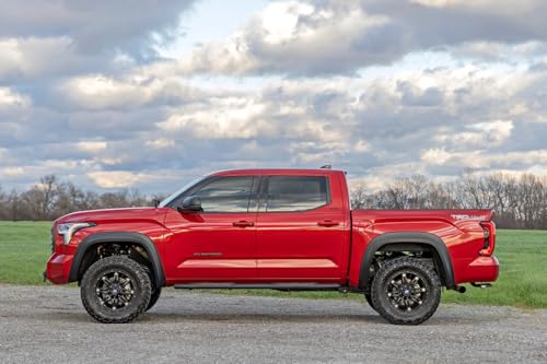 Rough Country Sport Fender Flares for Toyota Tundra (2022-2026) - 1" Tire Coverage, 5" Height, UV-Protected, Paintable Matte Black by Rough Country - Image 6