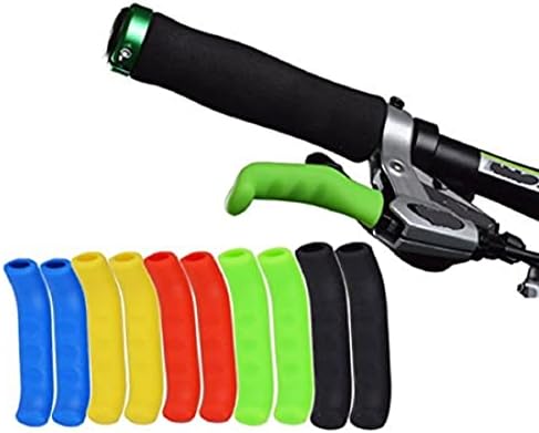 Juscycling Anti-Slip Shock-Absorbing and Comfortable Brake Handle Silicone Sleeve Universal Brake Lever Protection Cover for Road Bike and MTB，2 Pairs (Black)