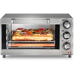 1 of Hamilton Beach Countertop Toaster Oven & Pizza Maker Large 4-Slice Capacity, Stainless Steel (31401)