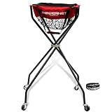 PowerNet Baseball, Softball & Tennis Ball Caddy, 36' Portable Cart with Wheels Holds up to 100 Tennis Balls, Baseball Holder (Wheeled Caddy)