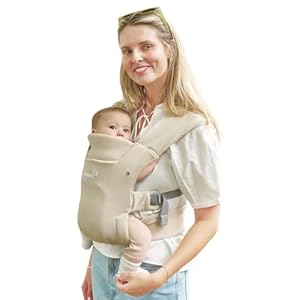 GROWNSY Baby Carrier Newborn to Toddler, Cozy Baby Wraps Carrier, Ergonomic Baby Carrier with Head Support, Cream