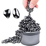Ferrite Putty,Black Over 500 Weak Magnetic Ferrite Stones, Satisfying Magnet Rocks Desk Toys for Office and Fidget Toys for Adults (Black)
