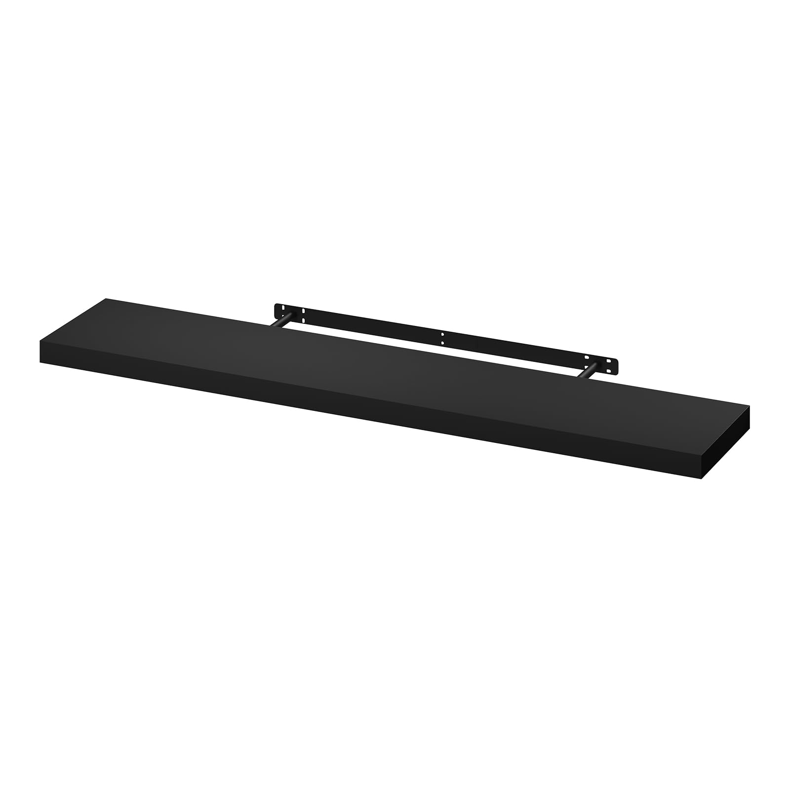 WOLTU Floating Shelf Black Wooden Display Shelf Wall Storage Decor 120cm Long RG9315sz-UK — image 1