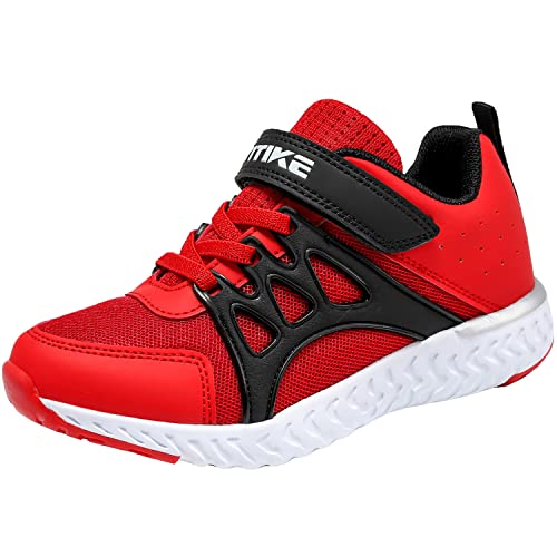 Ashion Boys Sneaker Kids Air Shoes Boys Girls Tennis Running Walking Shoes Arch Support Lightweight Breathable Sport Athletic 8098 Chic Red 11 Little Kid #TOP23
