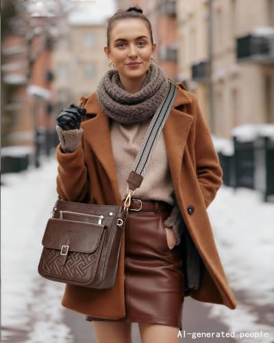 Image of Large Crossbody Bags for Women,Leather Crossbody Purse with RFID