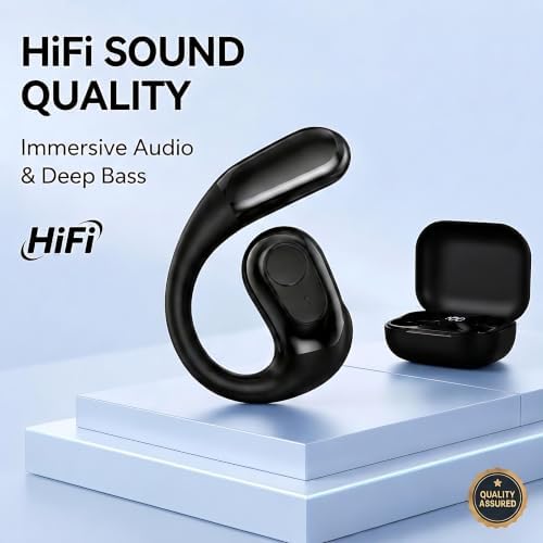 Open Ear Wireless Headphone Air Conduction Earbud Built in Mic 90H Playtime - 3