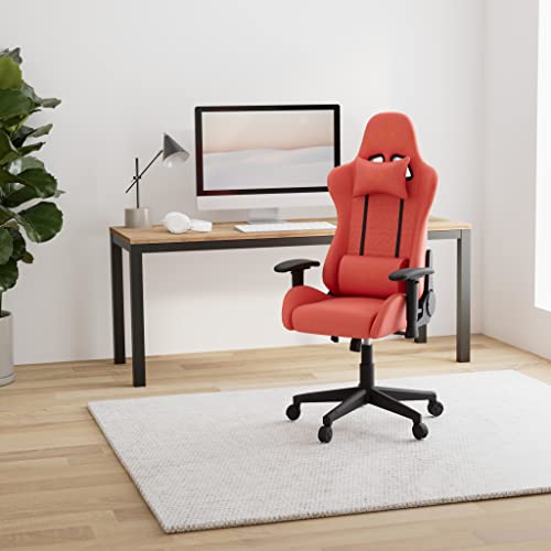 VALK Nyx Tela - Silla Gaming Tela Transpirable Silla Gamer Ergonomica, Reclinable 160º, Reposabrazos 2D, Piston Clase 4, Silla Escritorio Silla Oficina, Creada en España Garantía 3 años (Rojo Rubí) - imagen 2