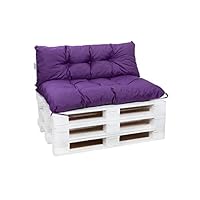 Setgarden® Set palletkussens, kussens voor tuinmeubelen, outdoor rug en zitkussen, tuinzitkussen, vele kleuren en maten (roze, set 120 x 60 zitkussen 120 x 40 rugkussen